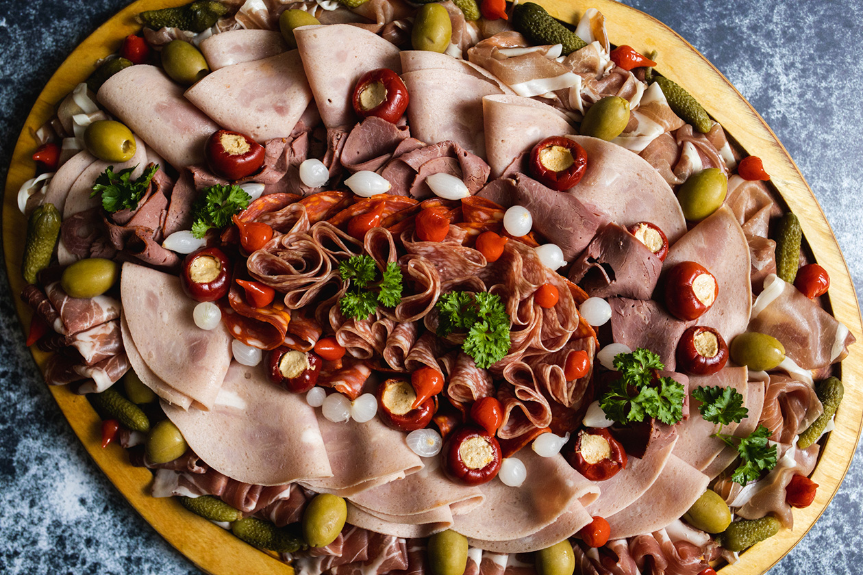 Meat platter catering