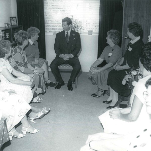 The Prince of Wales Hospice - 1986 - Royal visit at Gretta Sharkey Castelford Support Group