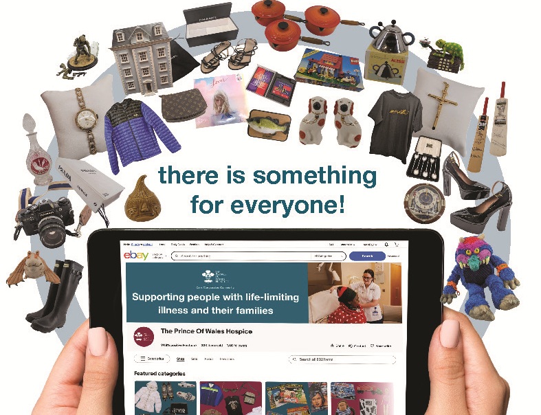 Visit our eBay shop; there is something for everyone Image shows an array of items including collectables, clothes, cameras and special edition books