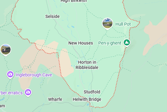 Yorkshire Three Peaks location