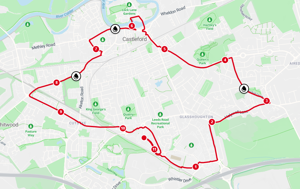 Sunset stroll route map