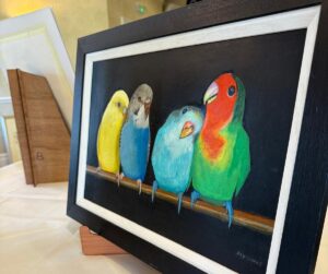 Giving from the art event bird painting