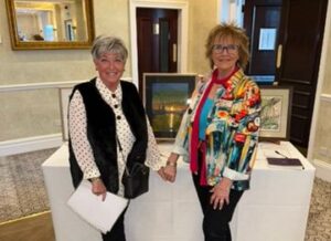 Giving from the art event 2 ladies and painting