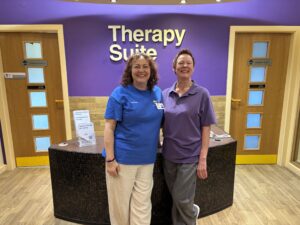 Julie wellbeing volunteer and Martina Complementary Therapist
