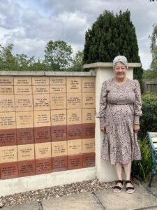 Local hospice Lottery winner Angela Enever with her paver