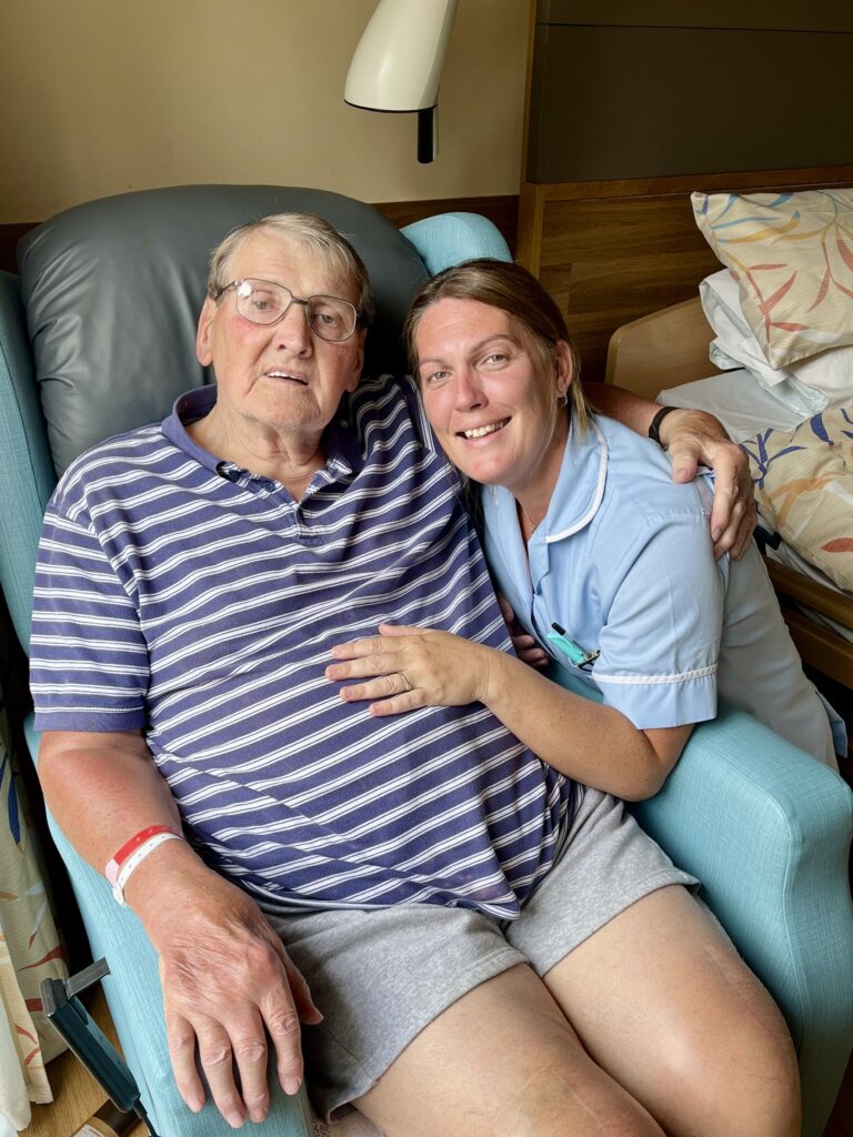 Peter Wicks and Hospice nurse