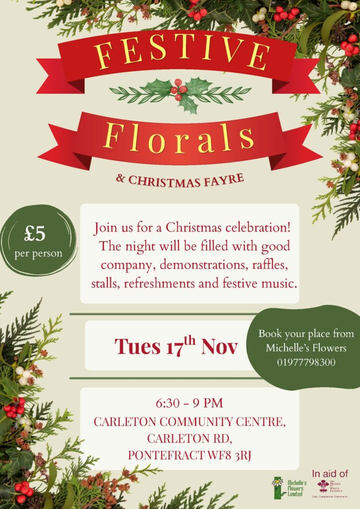 Festive florals event poster