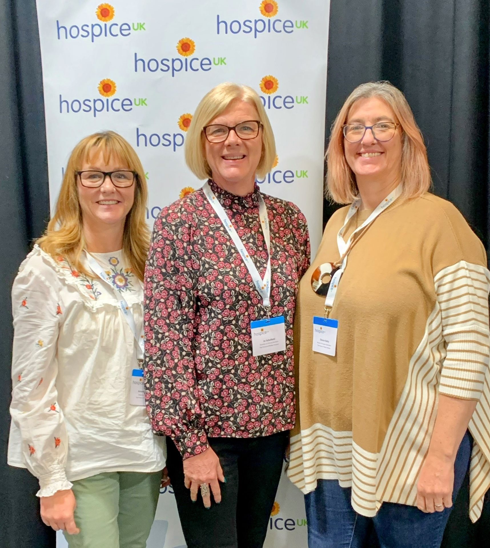 Amanda Darley, Jo Schofield and Sharon Batty at Hospice UK Conference