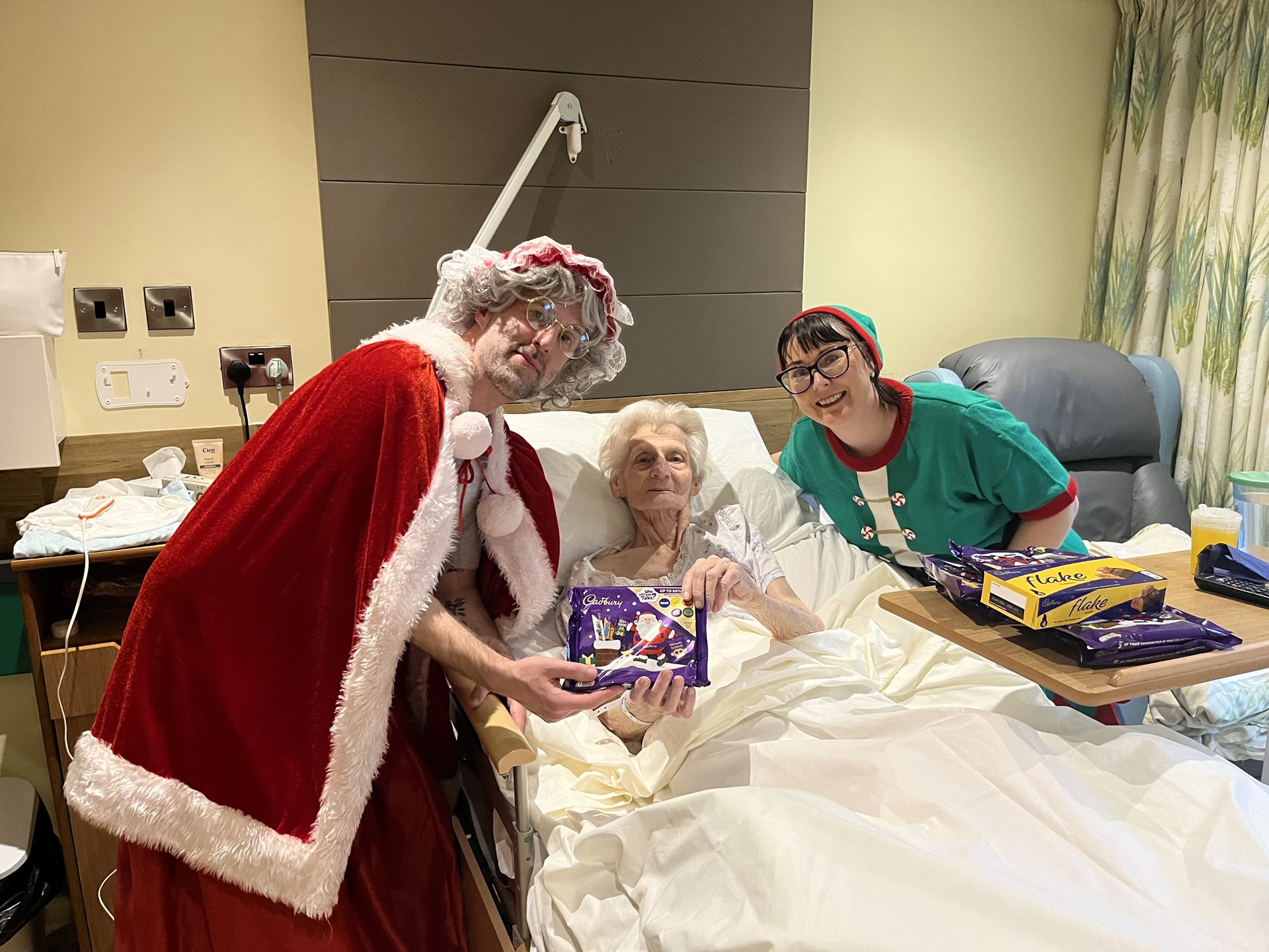 Santa visits our patients