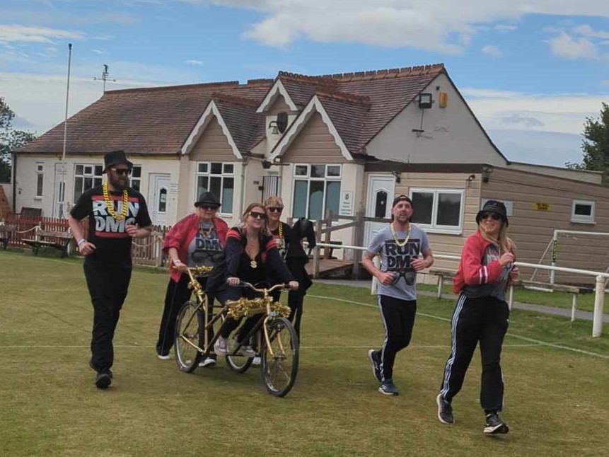 Our team in the race