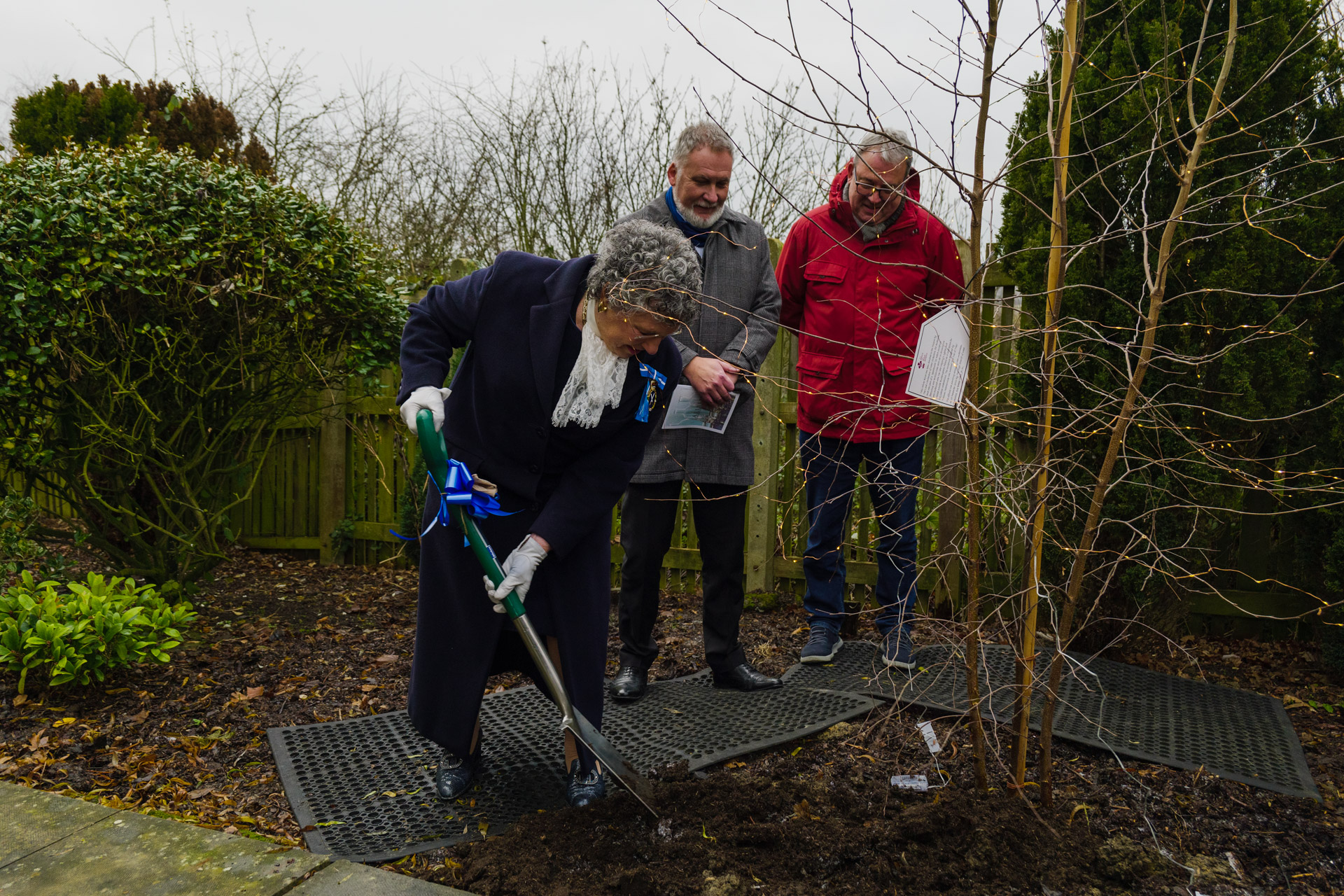 The High Sheriff of West Yorkshire planting Silver Birch