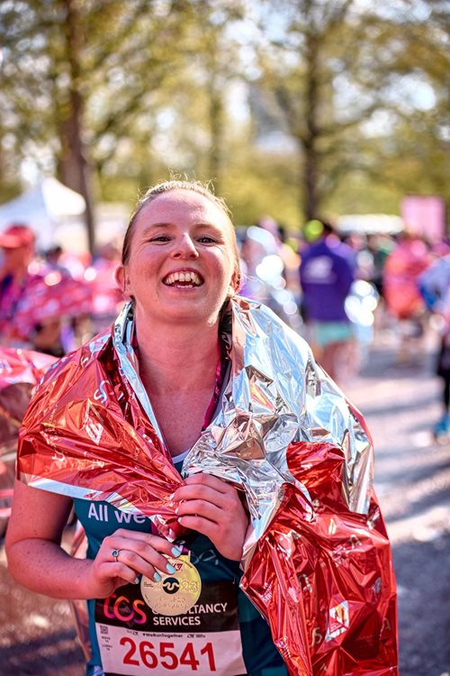 Chelsie Cookson took on the London Marathon in aid of The Prince of Wales Hospice.